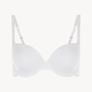 White padded cotton t-shirt bra product image